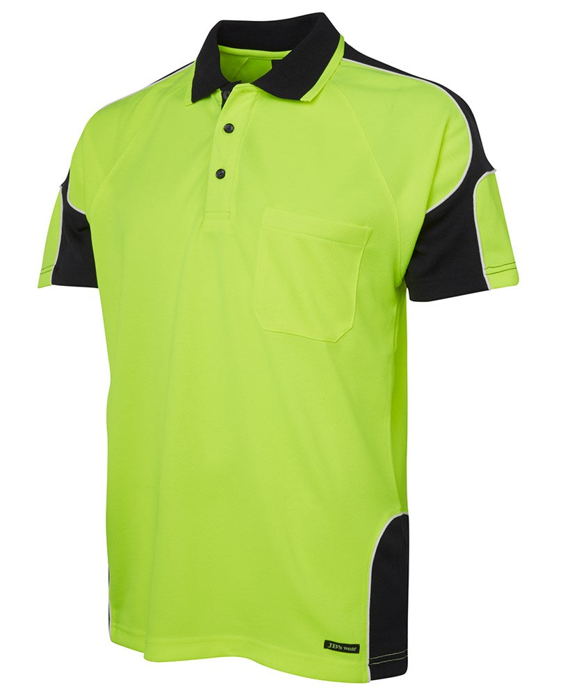 HI-VIS POLO SHIRT WITH ARM PANEL  - Day Use | Short Sleeve