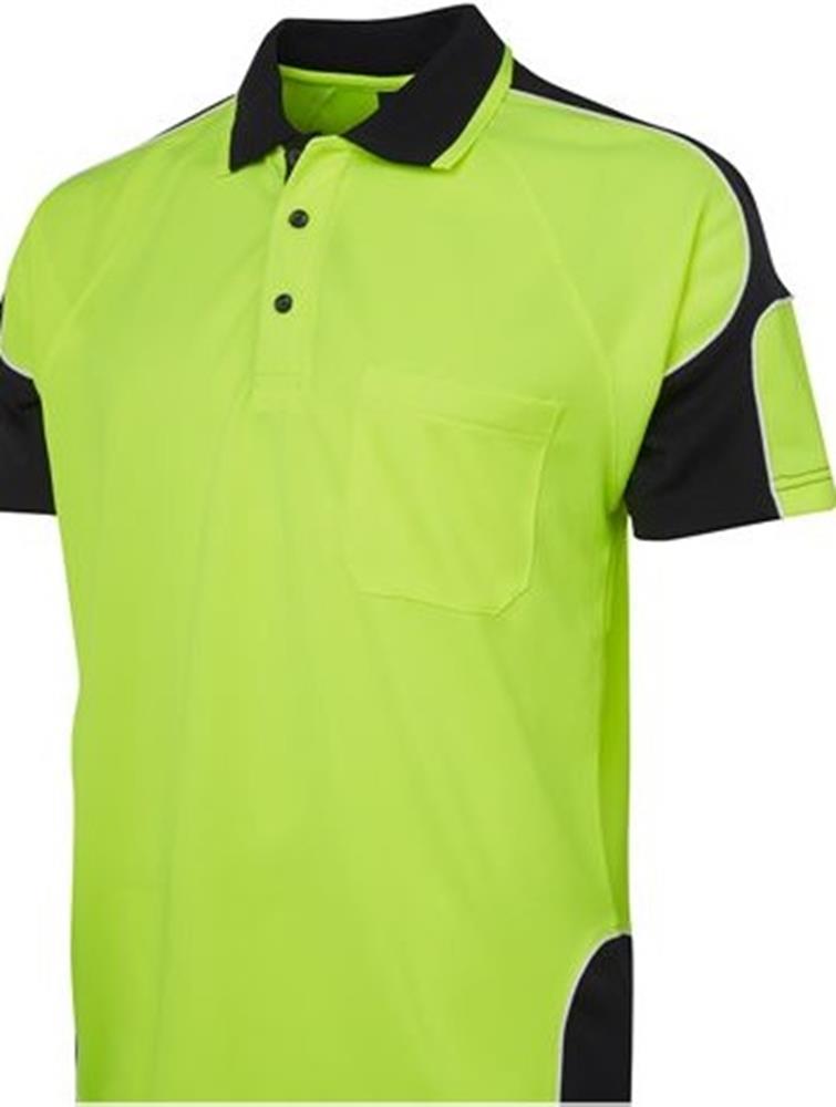 HI-VIS POLO SHIRT WITH ARM PANEL  - Day Use | Short Sleeve