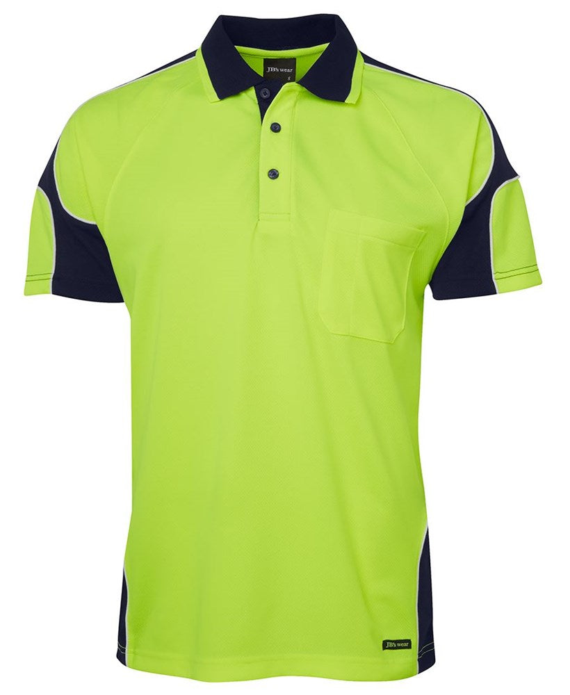 HI-VIS POLO SHIRT WITH ARM PANEL  - Day Use | Short Sleeve