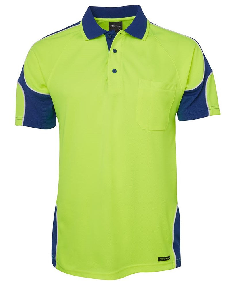 HI-VIS POLO SHIRT WITH ARM PANEL  - Day Use | Short Sleeve